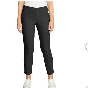 Eddie Bauer Horizon Straight Ankle-Length Black Pants